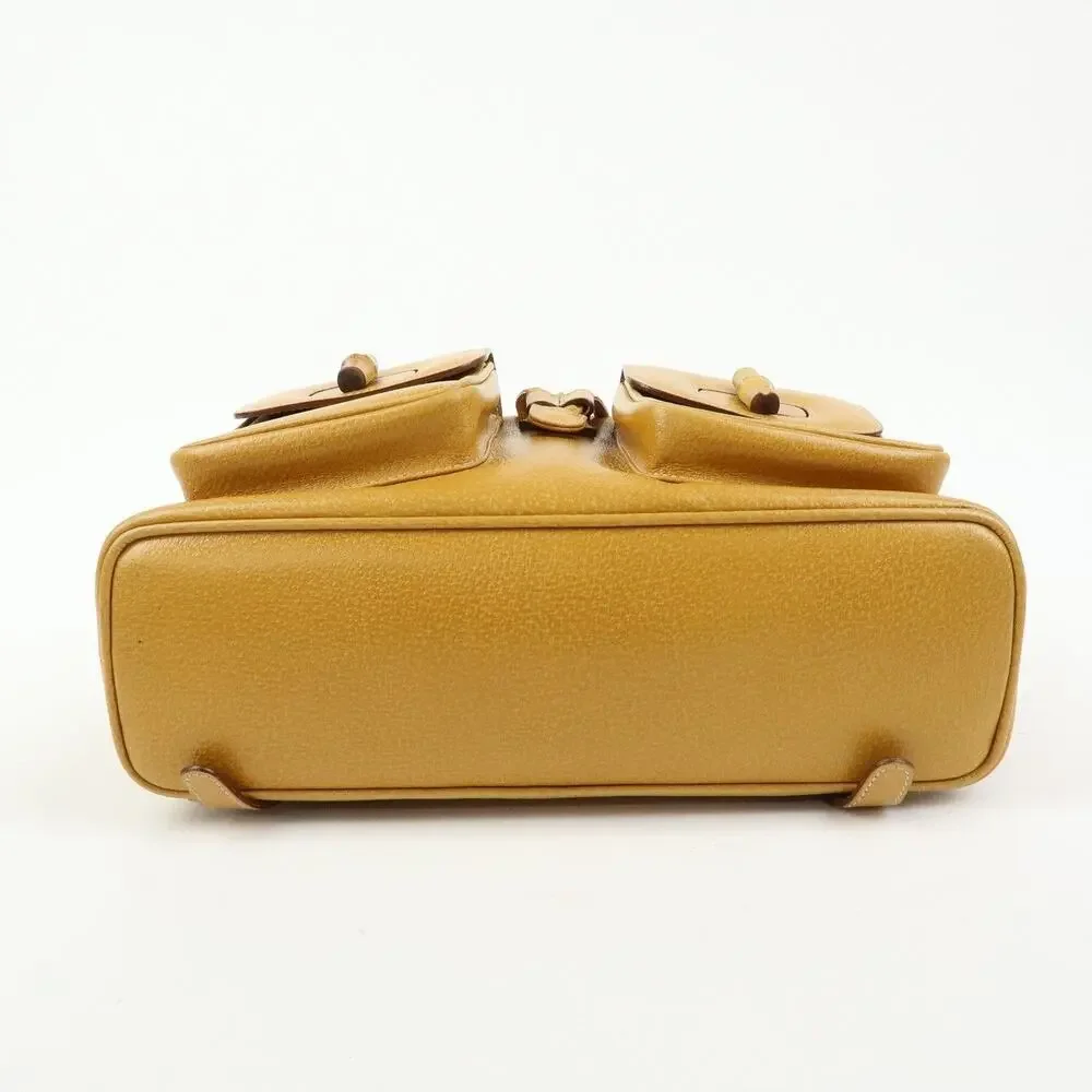 Gucci Bamboo Calfskin Backpack Yellow